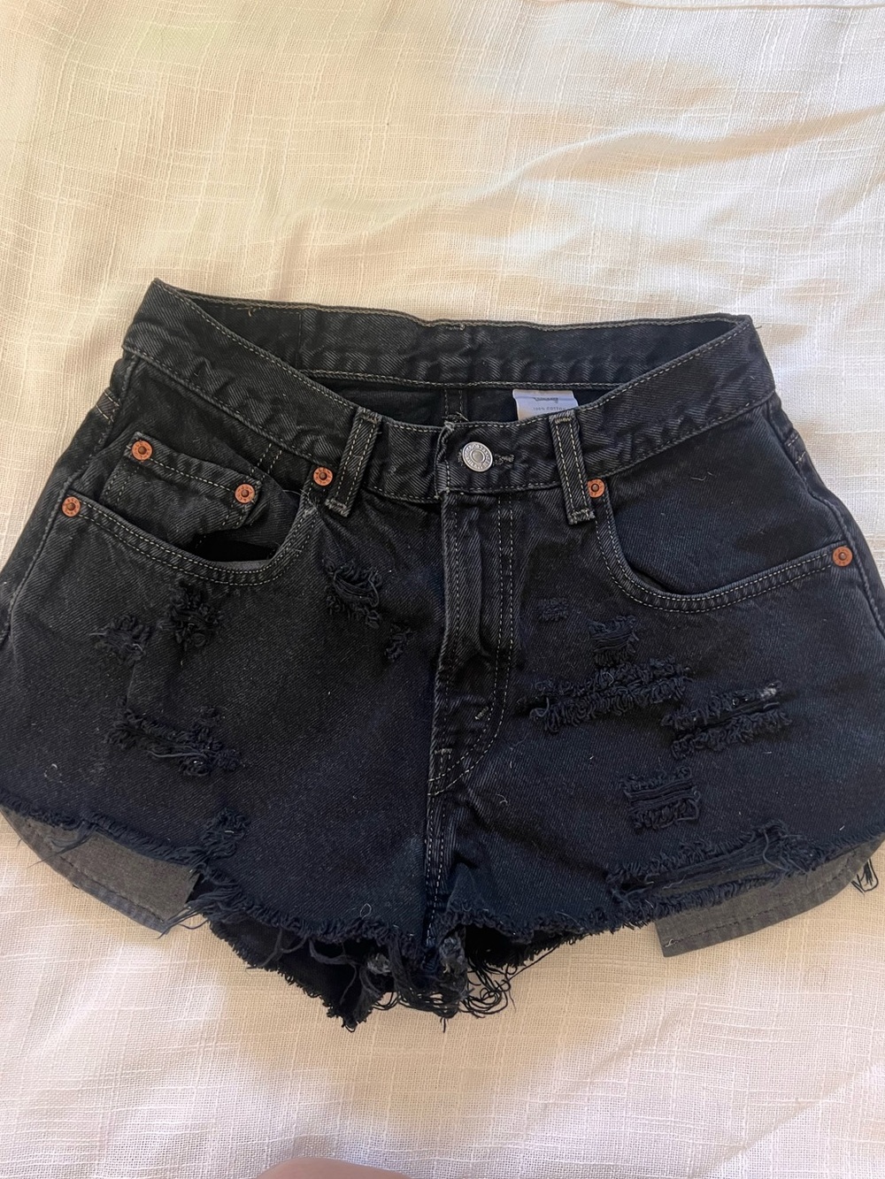 Levi’s Black Distressed Women's Denim Shorts